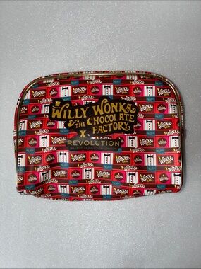 Revolution Willy Wonka Chocolate Factory Red Multi-Color Zip Pouch